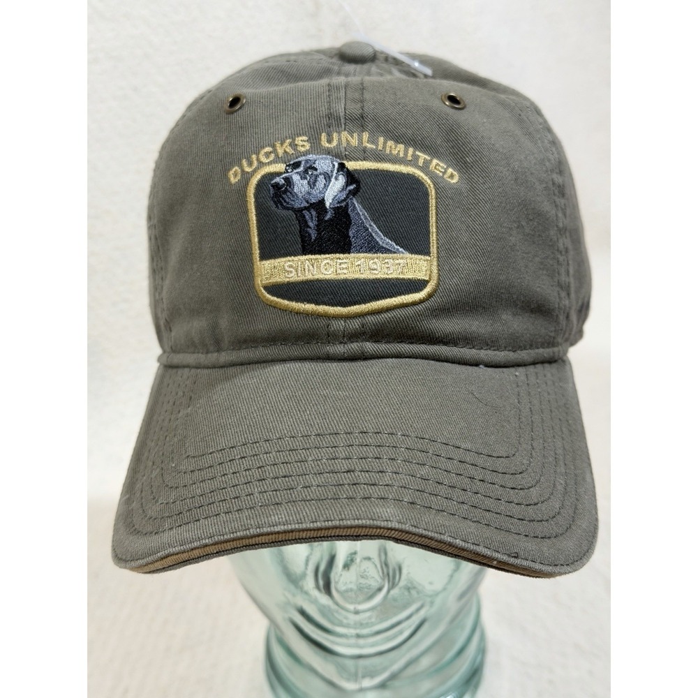Ducks Unlimited Hat Strapback Olive Hunting Outdoor Dad‎ Cap Logo Cotton